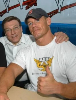 Carol Cena's husband and their son.